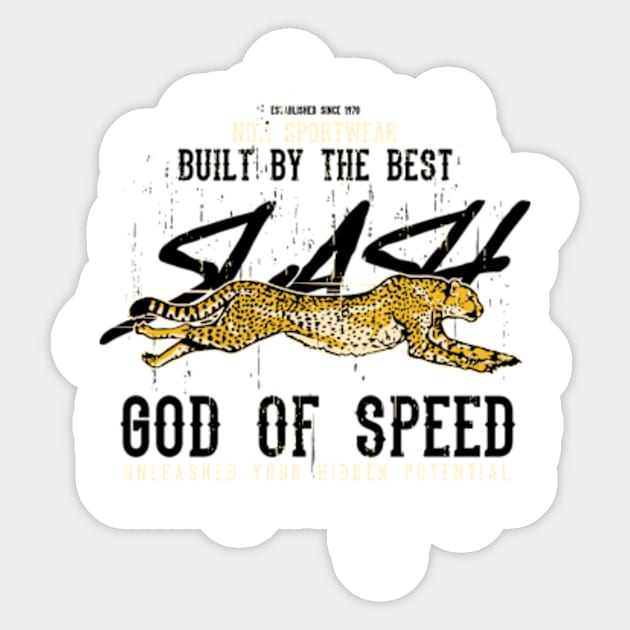 Cheetah - God Of Speed - Big Cat Sticker by Hariolf´s Mega Store